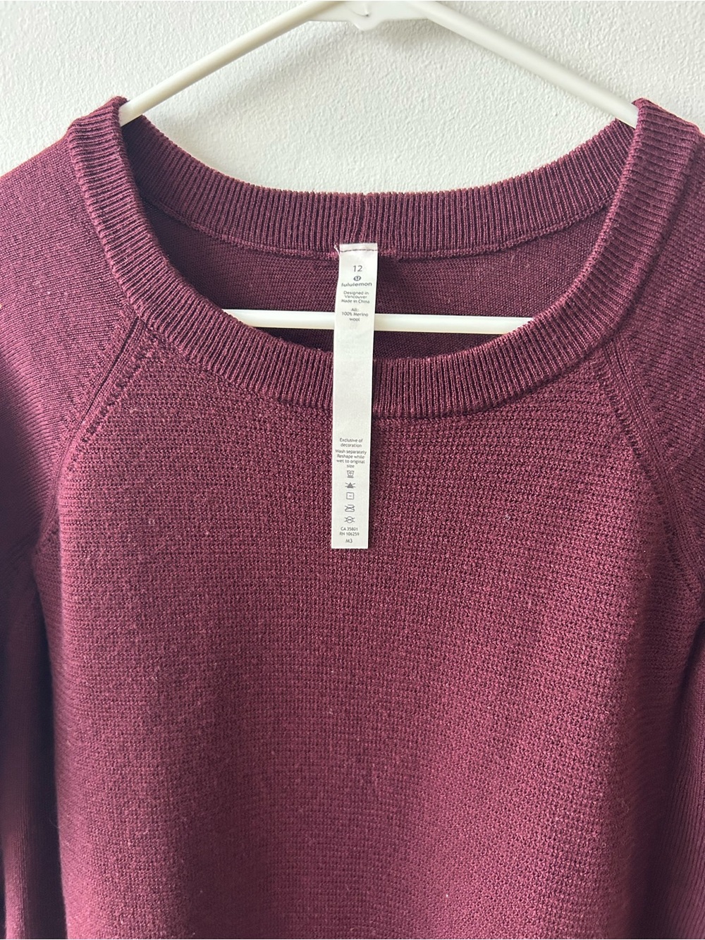 lululemon athletica Women's Crewneck Sweater in Berry - Picture 2 of 5